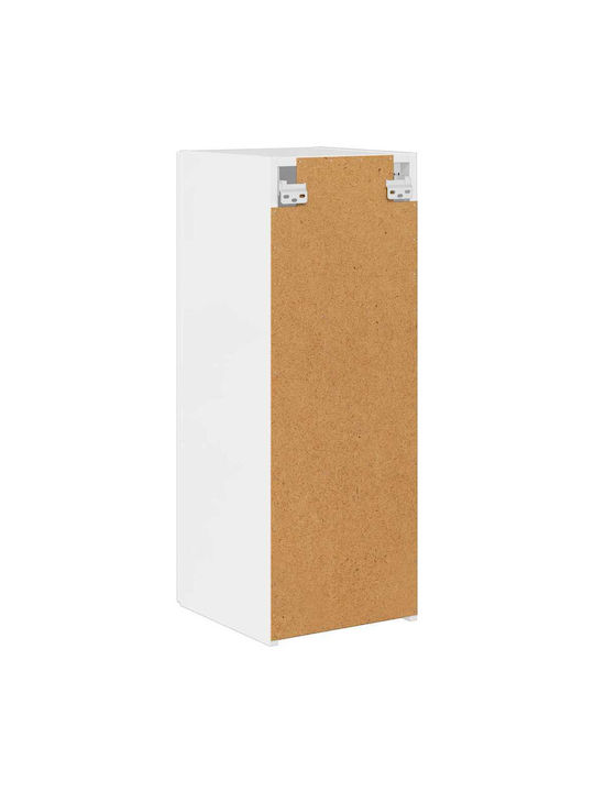 Wall Living Room Cabinet made of Particle Board Bright White 30x31x80cm