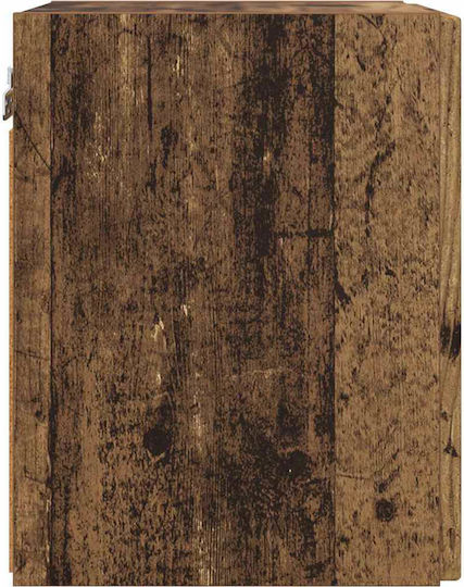 Hängeschrank fürs Wohnzimmer aus Spanplatte Altholz 30x31x40 cm