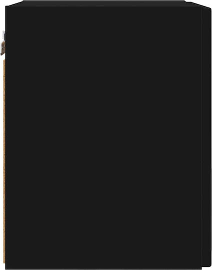 Wall Living Room Cabinet Made of Particle Board Black 30x31x40cm