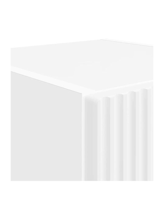 Wall Living Room Cabinet made of Particle Board White 30x31x100cm