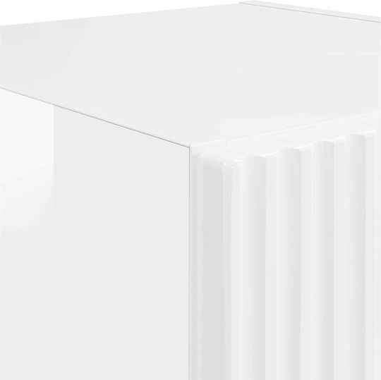 Висулка Шкаф За Дневна От ПДЧ Блестящ Бял 30x31x100см