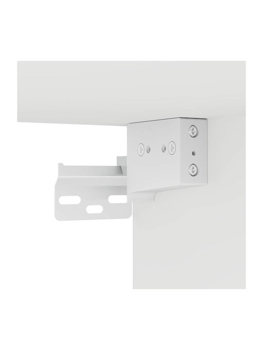 Wall Living Room Cabinet made of Particle Board Bright White 30x31x100cm