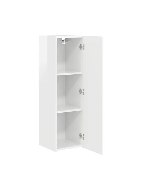 Wall Living Room Cabinet made of Particle Board Bright White 30x31x100cm