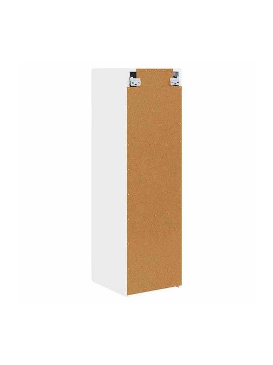 Wall Living Room Cabinet made of Particle Board White 30x31x100cm