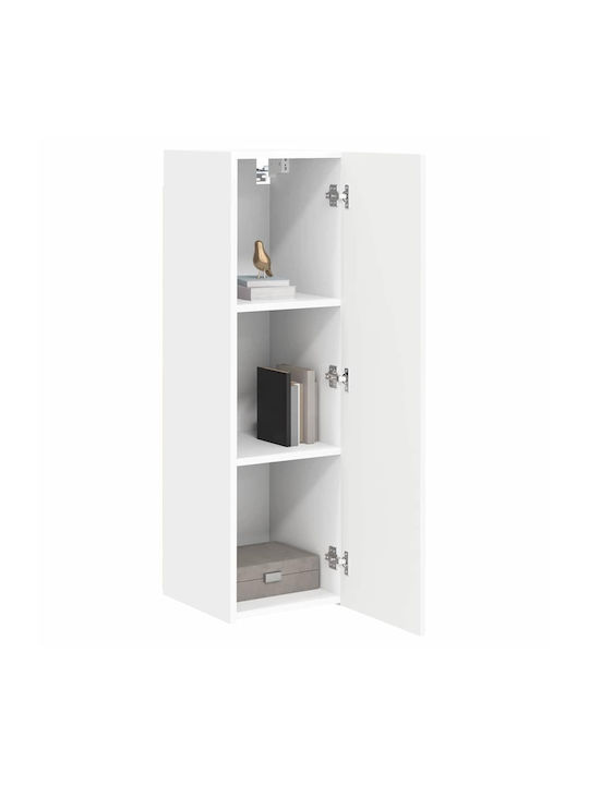 Wall Living Room Cabinet made of Particle Board White 30x31x100cm