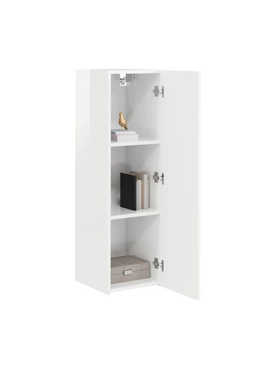 Wall Living Room Cabinet made of Particle Board Bright White 30x31x100cm
