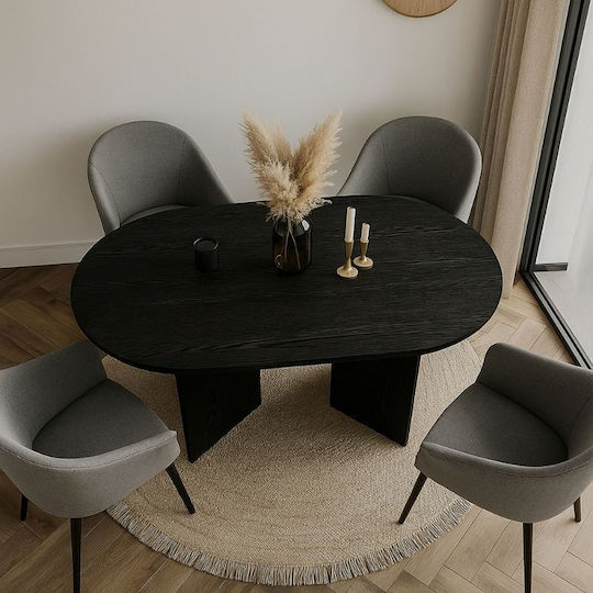 Cortado Τραπεζαρίας Sencron Black 138x80x75εκ.