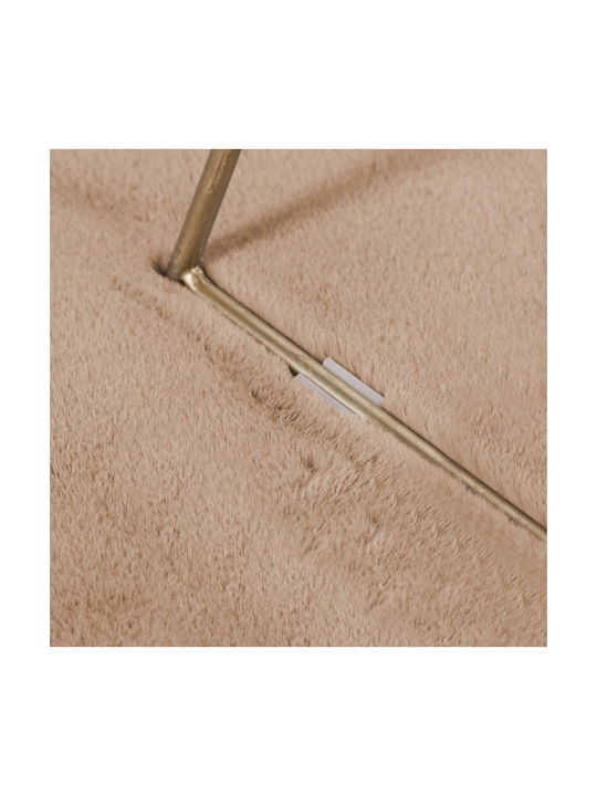Strado Teppich Rechteckig Synthetisch,Polyester/Cotton/Leather Light Camel (beige)