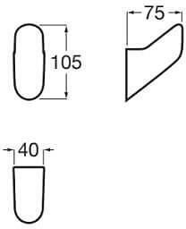 Roca Onda Bathroom Hook Single with Screws 4x7.5cm White