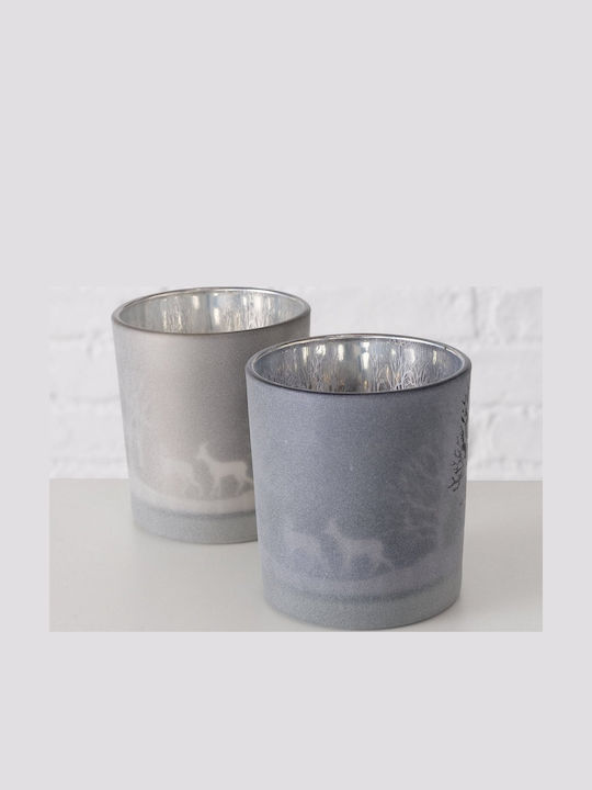MSA Kerzenhalter Glas in Gray Farbe 1Stück
