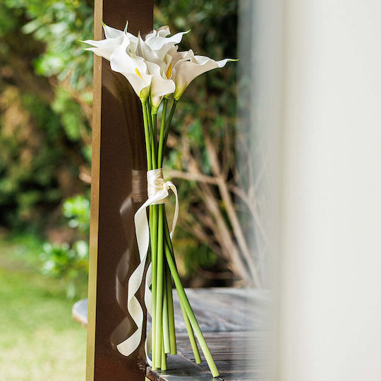 Koart Lily White Artificial Flower Real Touch 64.5 Cm 1 Piece