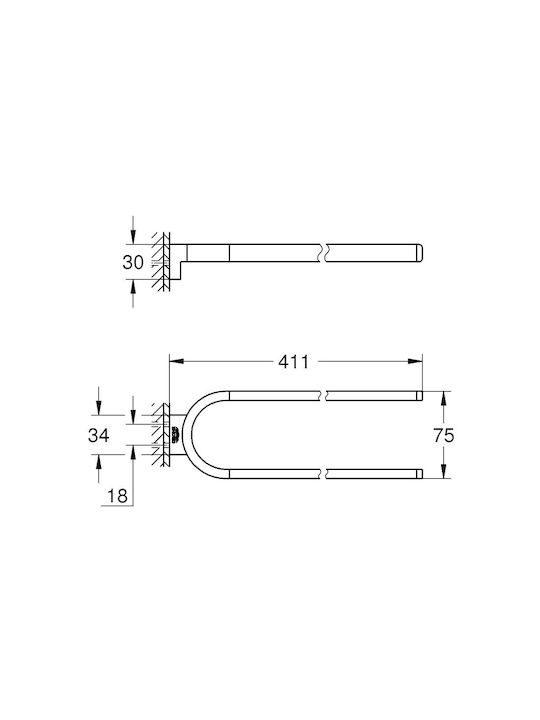 Grohe Haken Badezimmer Doppelt Schrauben Silber