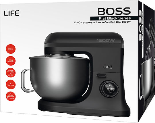Life Boss Стенд миксер 1800W с Неръждаема Купа 12лт