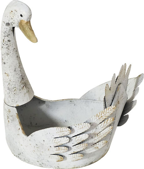 Artekko Διακοσμητική Πάπια από Μέταλλο 44x28x41cm