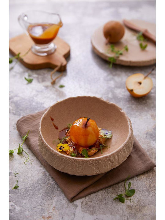 Kutahya Porselen Plate Shallow Gray with Diameter 30cm