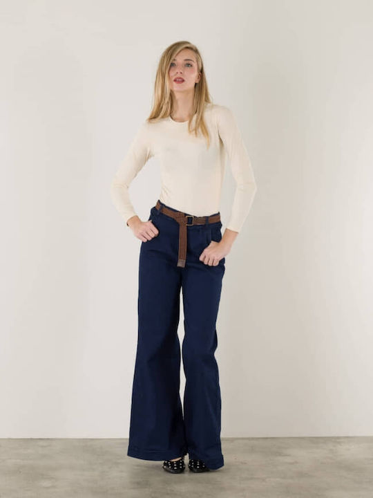 Damen-Bodysuit Basic Wickel Langarm Beige 16446