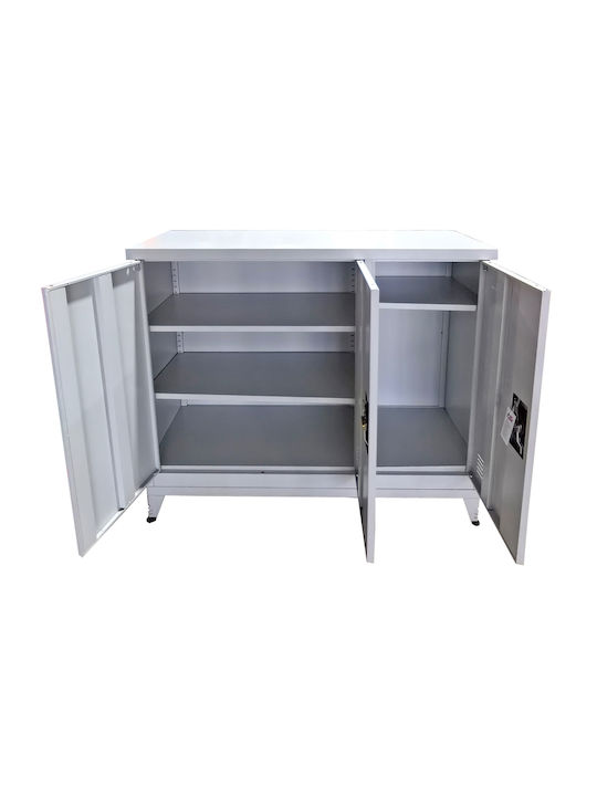 Metallic Shoe Organizer Gray 120x45x100cm