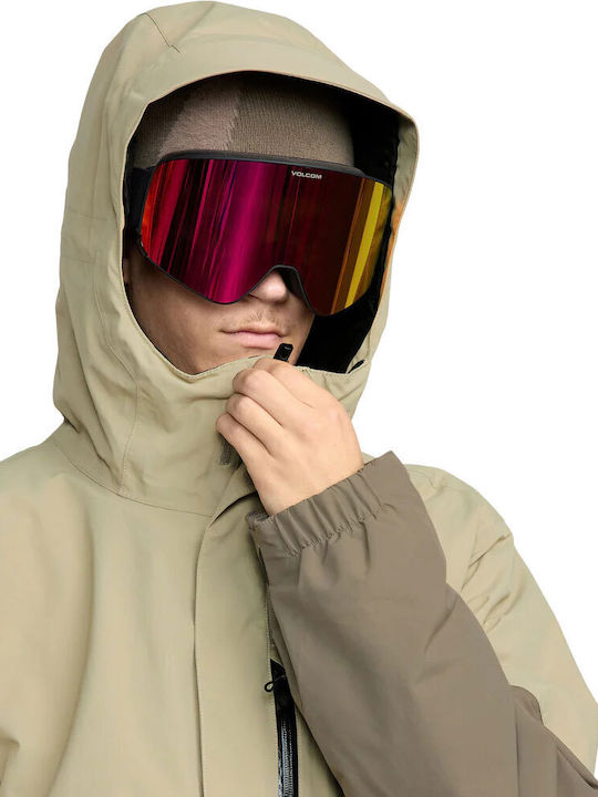Volcom L Ins G0452602-MSG Ανδρικό Μπουφάν Gore-Tex για Σκι & Snowboard Πράσινο