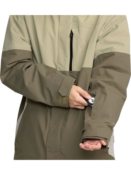 Volcom L Ins G0452602-MSG Ανδρικό Μπουφάν Gore-Tex για Σκι & Snowboard Πράσινο