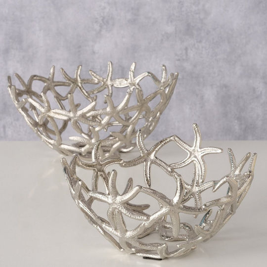 MSA Dekorative Schüssel Aluminium Silber 24x24cm 1Stück