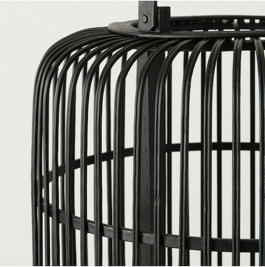MSA Laterne Bamboo Schwarz 38x38x63cm 1Stück