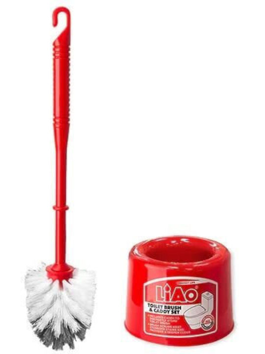 Liao D130034 Kunststoff Badezimmer Toilettenbürste Rot