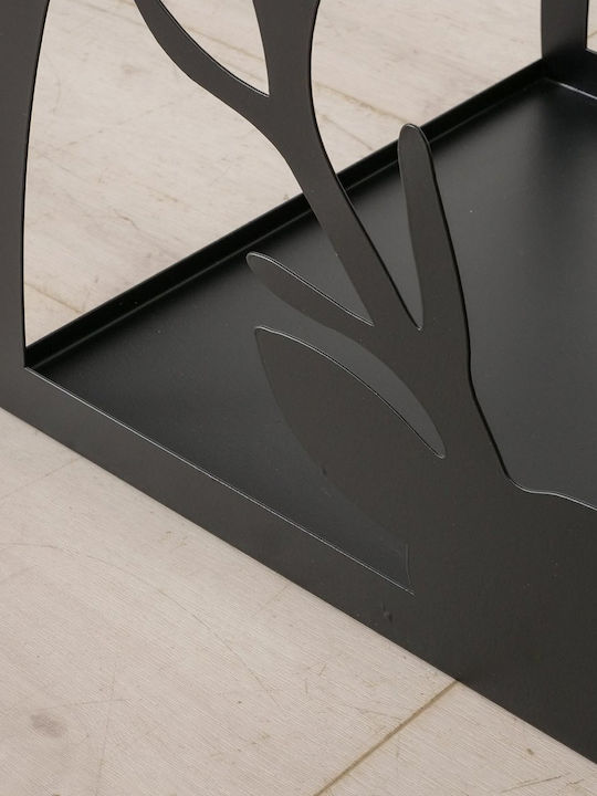 MSA Μεταλλικό Καλάθι Αποθήκευσης Ξύλων 55x32x38cm Μαύρο
