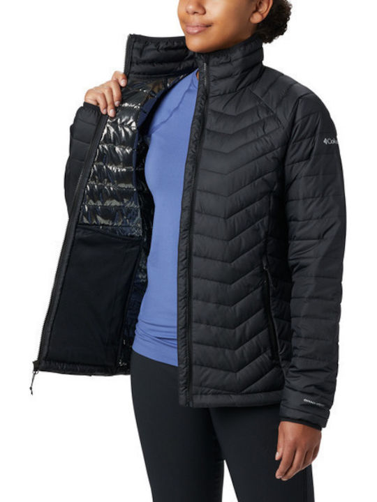 Powder Lite Κοντό Γυναικείο Puffer Μπουφάν για Χειμώνα Μαύρο