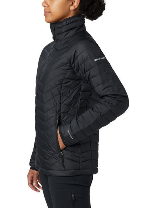 Powder Lite Κοντό Γυναικείο Puffer Μπουφάν για Χειμώνα Μαύρο