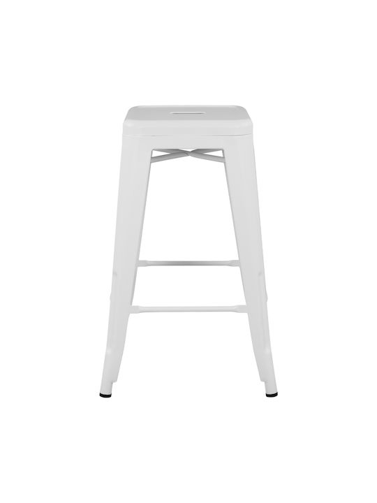 Stool for Bar Outdoor MELITA White 43x43x67cm