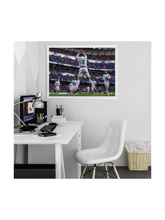 Плакат Кристиано Роналдо Sc104 21см x 30см Премиум Черна Дървена Рамка