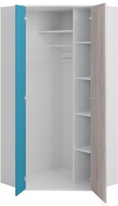 Camteso 100 Τρίφυλλη Ντουλάπα Γωνιακή 90x90x190cm Μαύρο, Μπεζ, Δρυς Camteso 100 Τρίφυλλη Ντουλάπα Γωνιακή 90x90x190cm Μαύρο, Μπεζ, Δρυς