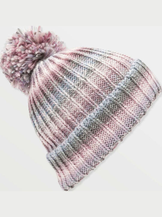 V.co Pom Pom Beanie Unisex Beanie Gestrickt in Flieder Farbe
