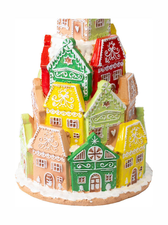 Christmas Decorative Village Green with Music 28.8x18cm. Snowy