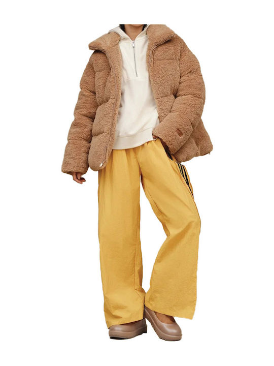 Emmalyn Uggfluff Puffer Jacket Women's Short Puffer Jacket for Winter Brown
