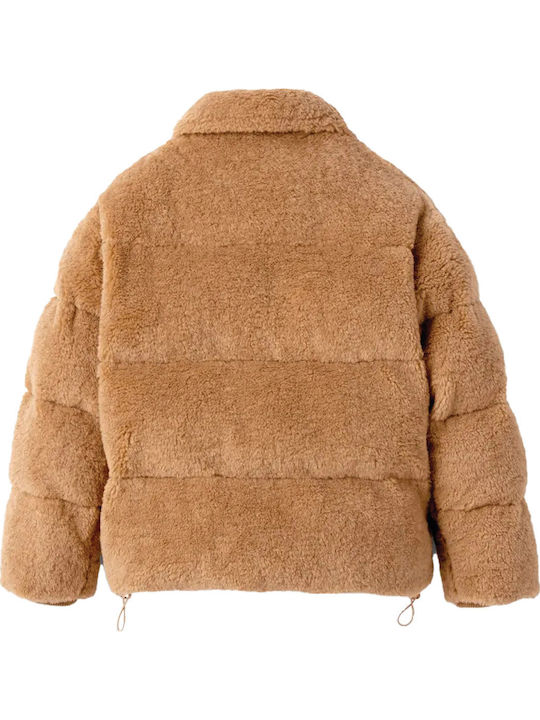 Emmalyn Uggfluff Puffer Jacket Women's Short Puffer Jacket for Winter Brown
