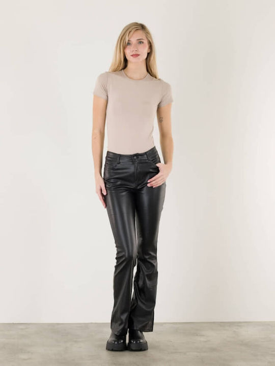 Bodysuit Pentru Femei Cu Mâneci Scurte Bej 16445