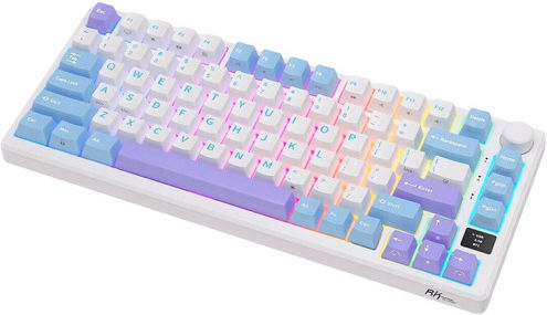 Royal Kludge RK-M75 Wireless Gaming Mechanical Keyboard 75% with Custom Brown switches and RGB lighting (English US) Blue