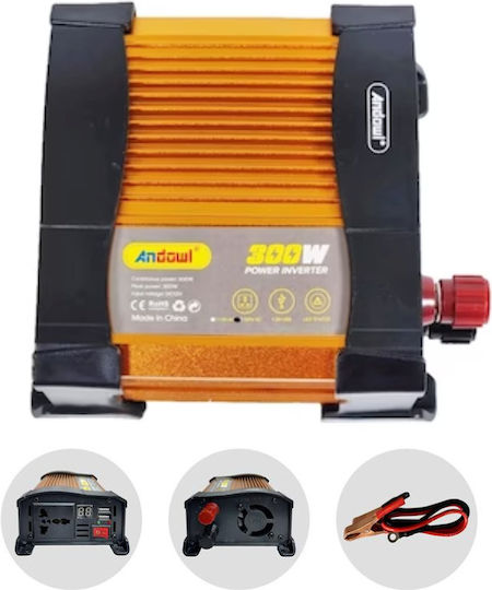 Taggo Invertor Auto 300W pentru Convertirea 12V DC în 220V AC