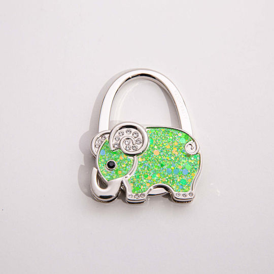 Sparkling Green Elephant Bag Hook Light Green