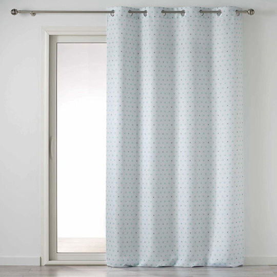 Douceur d'Intérieur Perdea de Fereastră cu Capse Albastră 140x260cm
