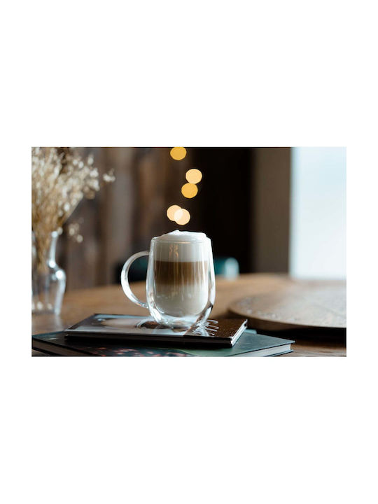 Vialli Design Mug Glass Transparent 350ml 2pcs