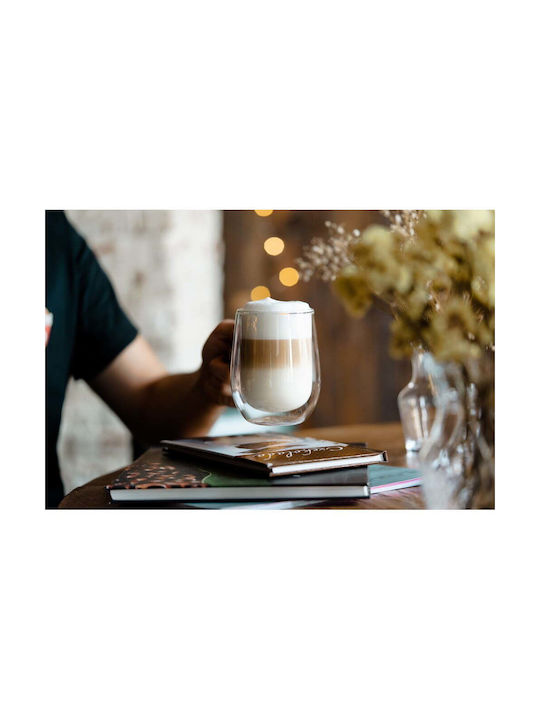 Vialli Design Mug Glass Transparent 350ml 2pcs