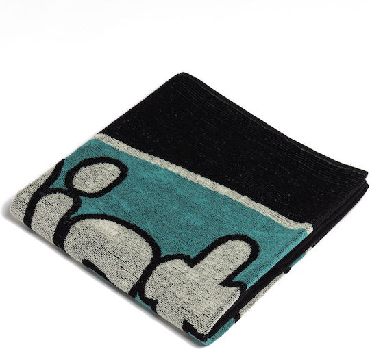 District75 Beach Towel Cotton Black 160x80cm.