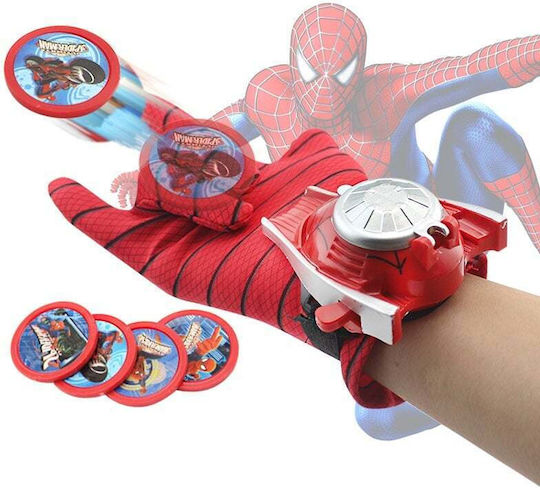 Spiderman Glove Disc Launcher Kids Depox Red