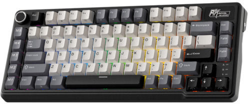 Royal Kludge RK-L75 Drahtlos Gaming Mechanische Tastatur 75% mit Benutzerdefiniert Beige Schaltern und RGB-Beleuchtung (Englisch US) Gray