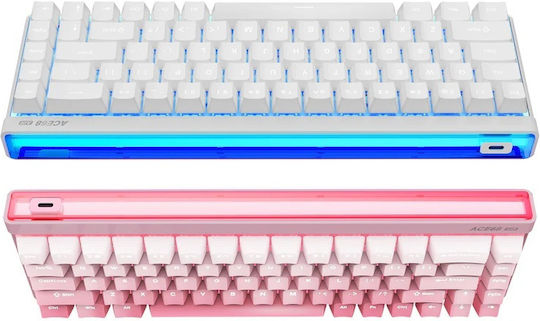 MCHOSE Ace 68 Air Ηall Effect Gaming Πληκτρολόγιο Tenkeyless με Magnetic διακόπτες και RGB φωτισμό (Αγγλικό US) Λευκό