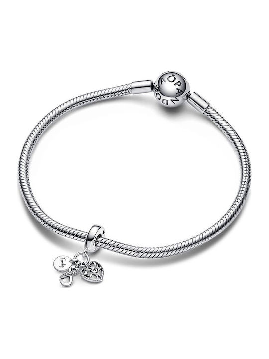 Pandora Family Infinity Triple Dangle Charm από Ασήμι με Ζιργκόν