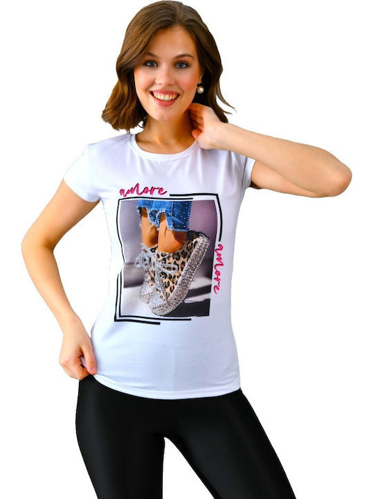 Γυναικείο T-shirt Λευκό