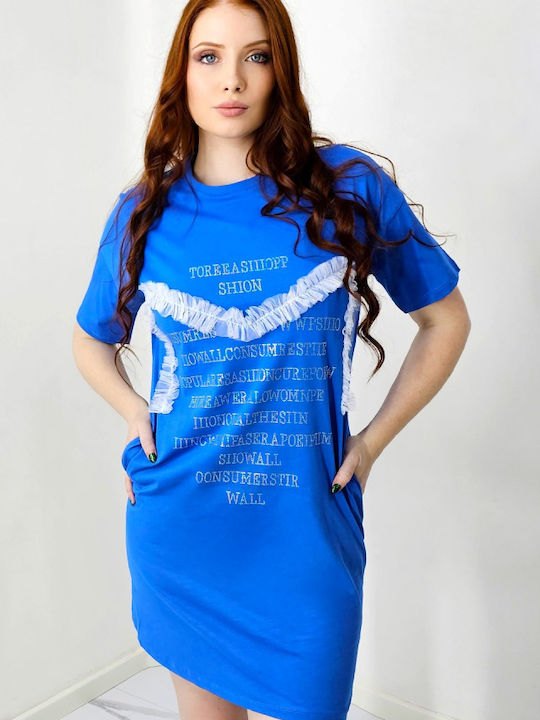 Καλοκαιρινό Mini Φόρεμα Blue